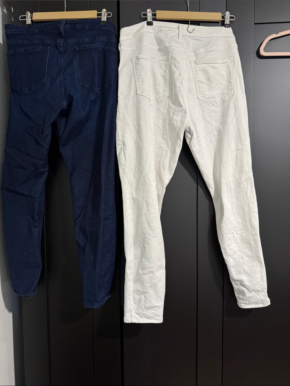 Old Navy Dark Blue & White Rockstar Super Skinny Jeans